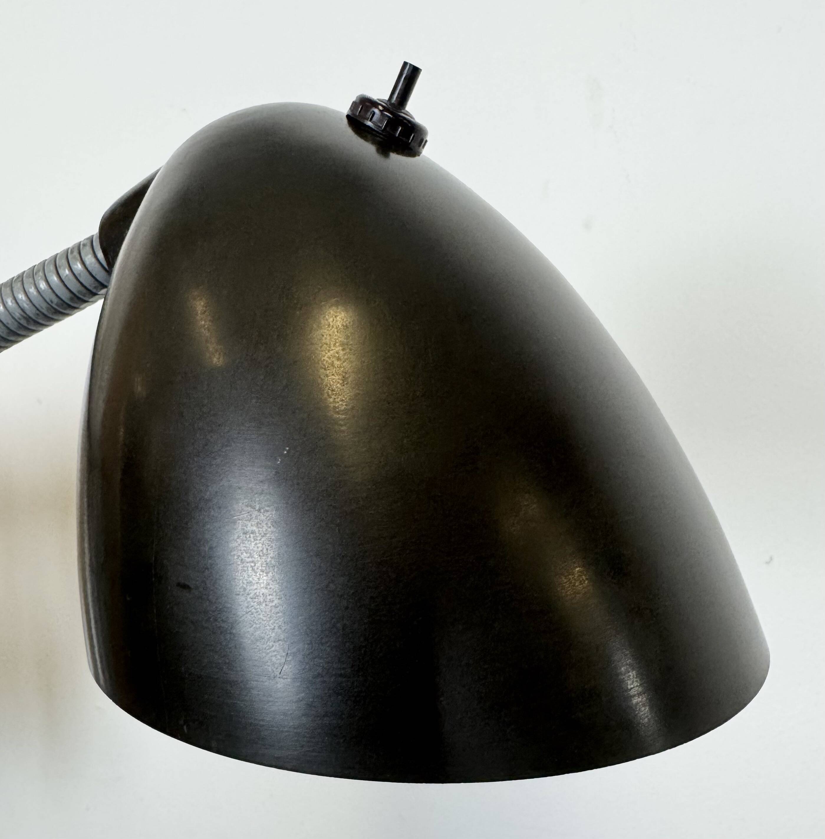 Grey Industrial Scissor Wall Lamp from Elektroinstala, 1960s