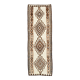 Tapis Kilim marron et crème 3x8, 86x252 cm