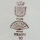 Set of 6 flat plates, Digoin & Sarreguemines. Prado model.