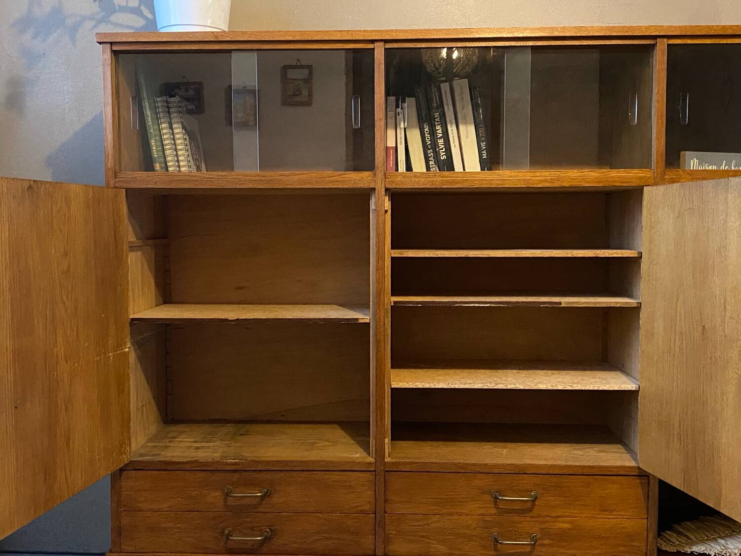 High oak sideboard, 1960s