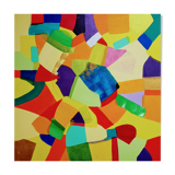 Abstract painting the path of colors