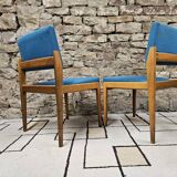 Paire de chaises fauteuils scandinave vintage 1970