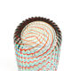 Ribbed Murano glass vase with half filigree decoration