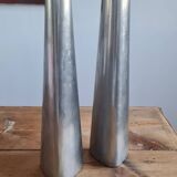 Pair of modernist Ikea aluminum candlesticks 1970