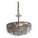 Ancien Lustre Laiton Cascade Pampilles Vintage
