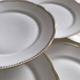 Set of 10 porcelain flat plates