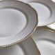 Set of 10 porcelain flat plates