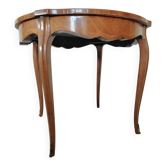 Flower marquetry side table/console in Louis XV-XX style.