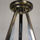 Art Deco style pendant light with alabaster shade, 1980s