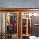 Large Art Deco bookcase wardrobe in mahogany and bronze.
