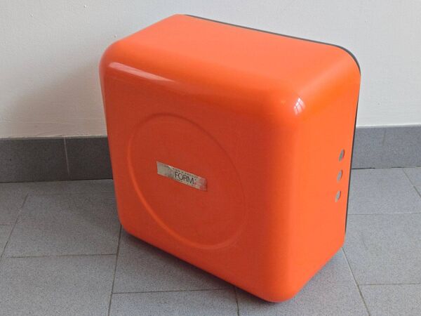 Vintage Orange Document Cube Jean Garçon for Formag 1970s Space Age