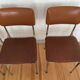 4 chaises skaï camel métal chromé années 70