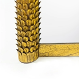 Palm mirror in golden metal 125x180cm