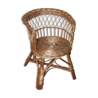 Children's wicker armchair 60s