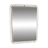 Brass wall mirror, Italy, 1950s