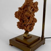 "Rose des Sables" Lamp, Bronze and Stained Glass Shade – circa 1970