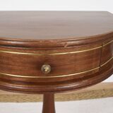 Pedestal table or small side table with drawer.