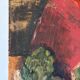 Retour du marché, huile sur toile signée Perrin