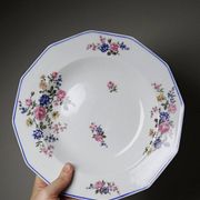 4 Bernardaud Limoges porcelain soup plates with floral decoration from the 1920s-1950s