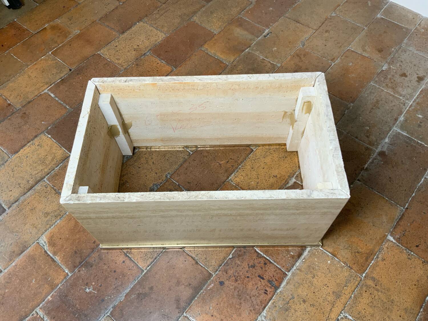Coffee table and travertine