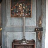 Chandelier with 5 lights, large candelabrum, candle holder, interior decoration.