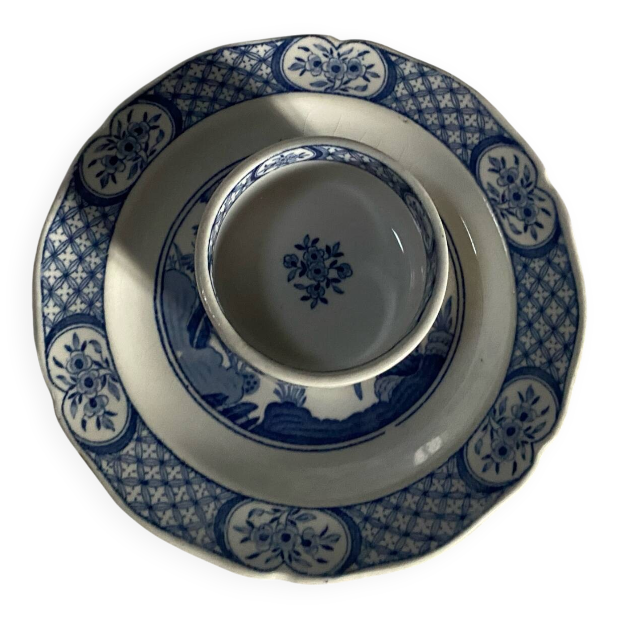 Butter dish and plate, Old Chelsea Furnivals