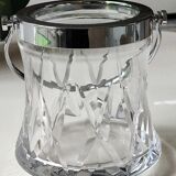 Ice bucket in crystal stylish design. Bayel crystal. Braces/diamond patterns