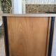 Desk with drawers and tubular metal feet