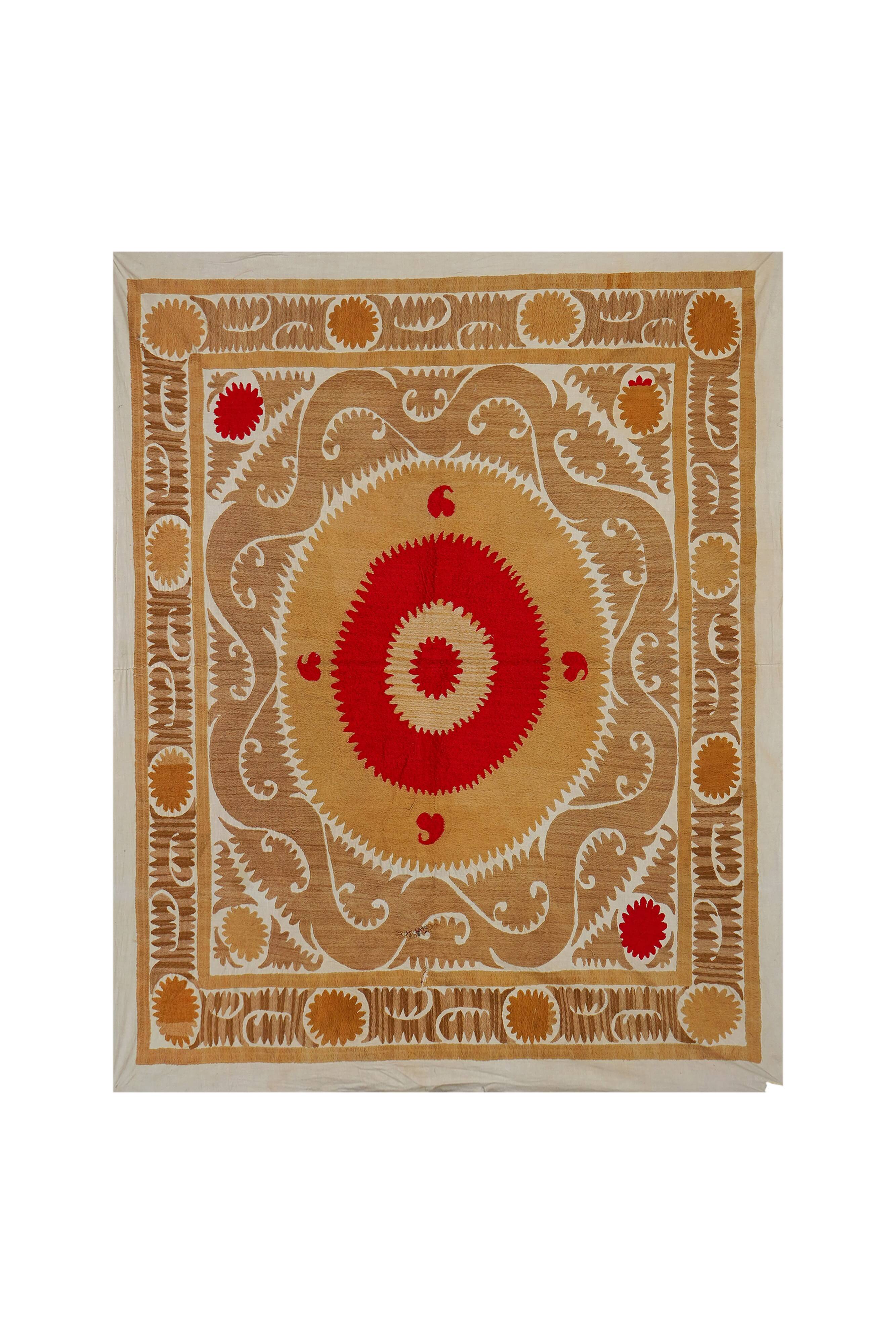 Vintage Turkish hand-knotted rug 127x150 cm