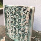 Vintage ceramic vase, decorated relief