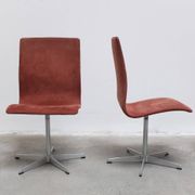 Early set of 4 'Oxford' swivel chairs by Arne Jacobsen for Fritz Hansen, 1966