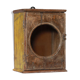 Little old wall showcase box has clock patina of origin india