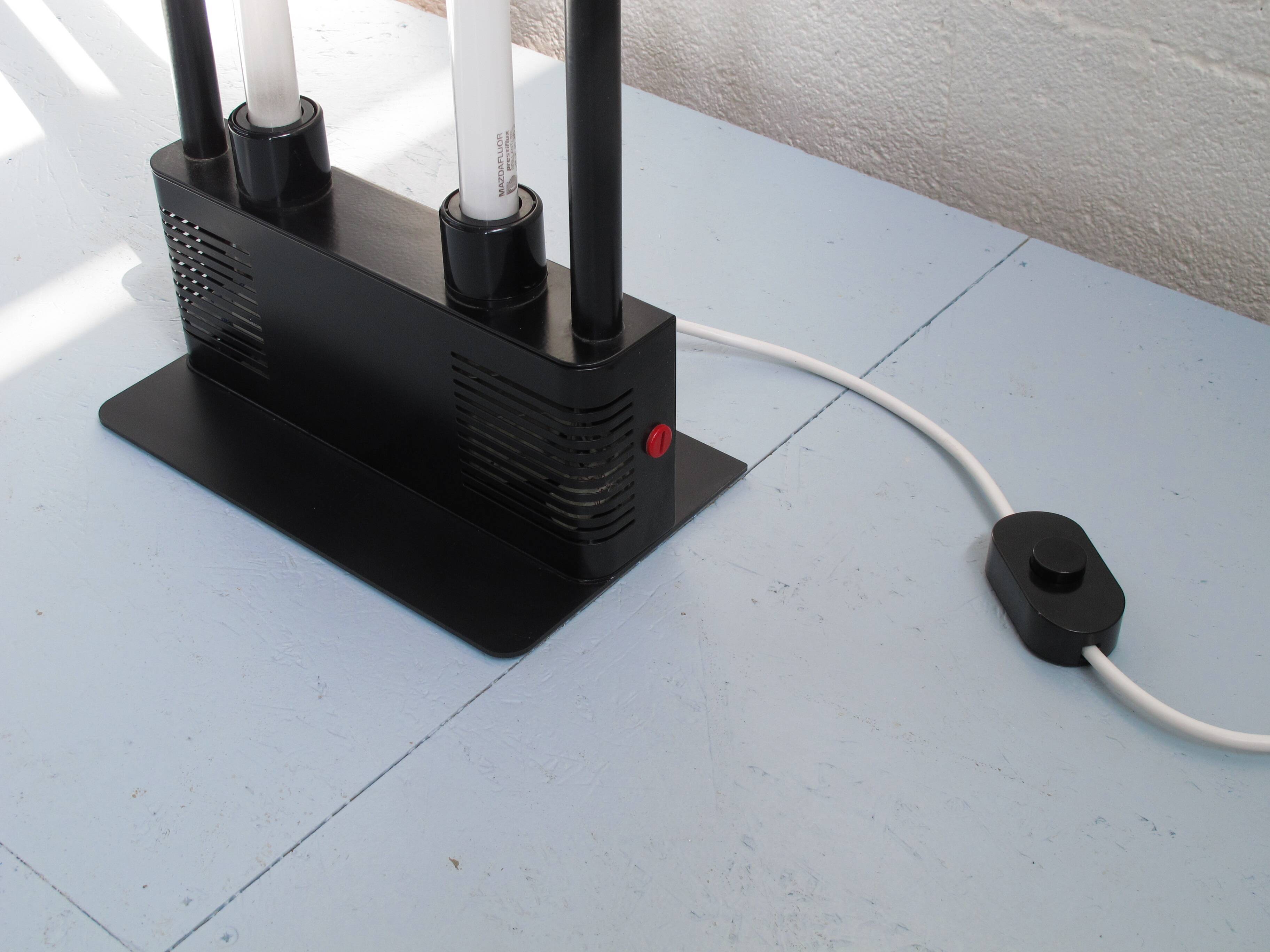 Pair of Duetto neon floor lamps, Zerbetto Italia, 1980s