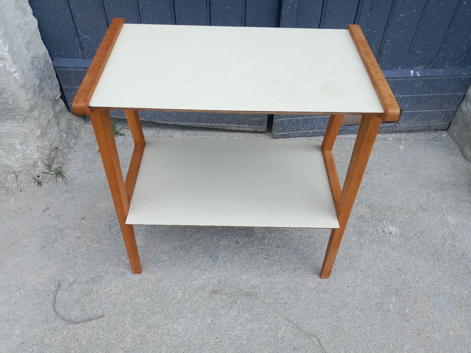 Side table with compass legs