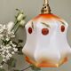 Vintage tulip ride in white opaline cherry patterns