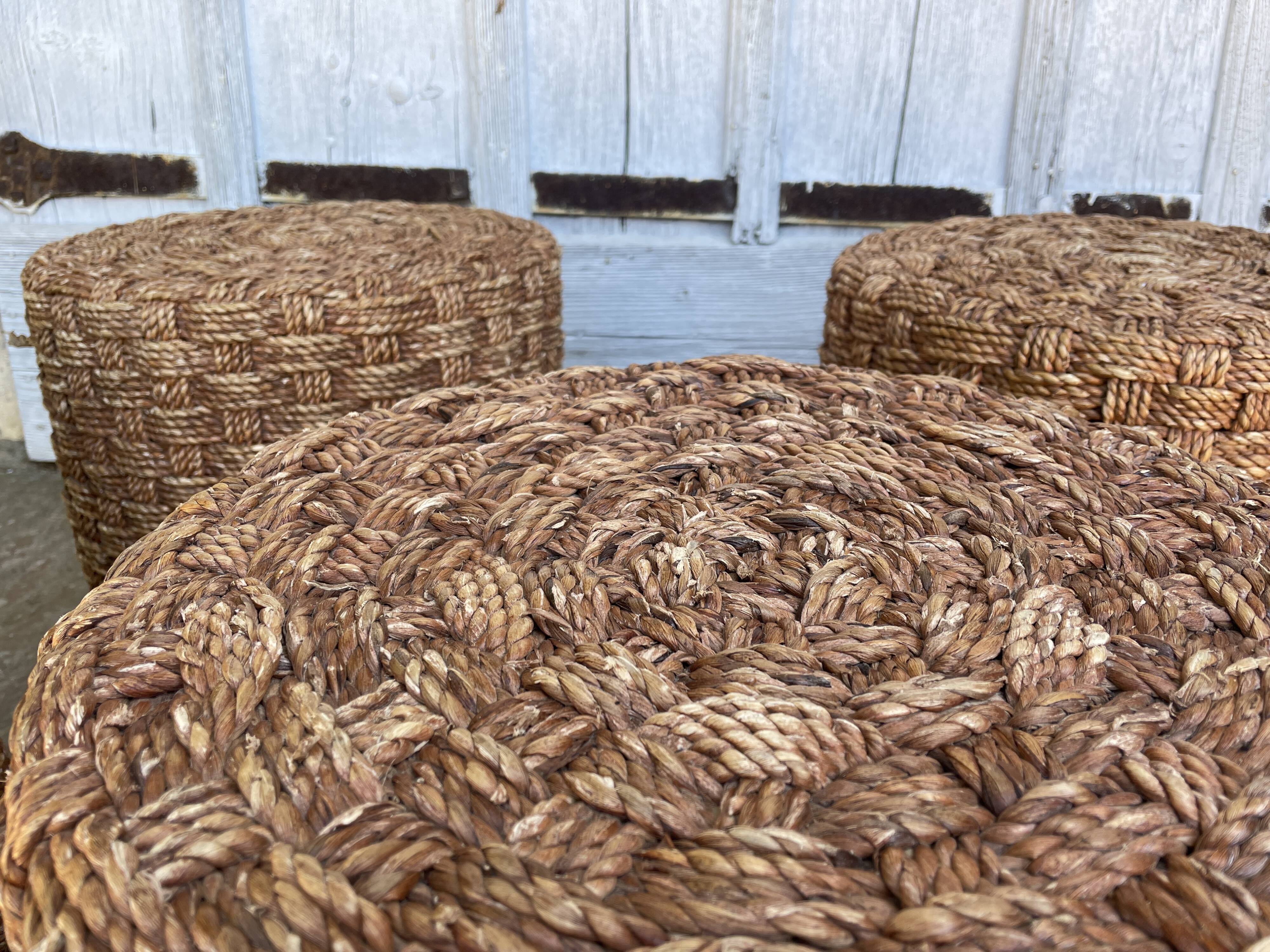4 wooden stools and rope 1960