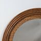 Wood and rattan mirror