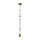 Patinated brass diabolo counterweight pendant lamp by SIsche, Germany