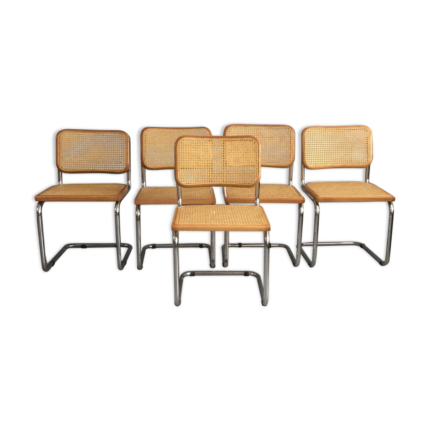 Series of 5 chairs B32 Breuer