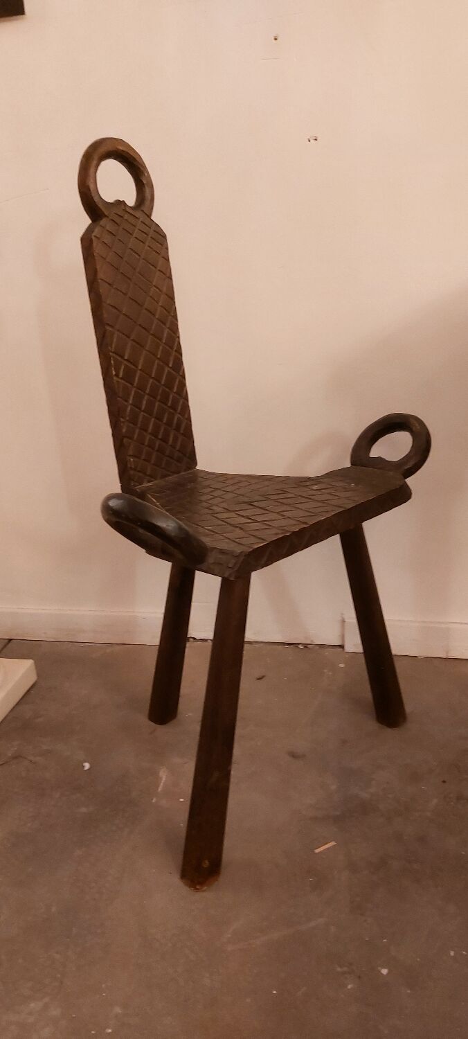 Carved wood chair