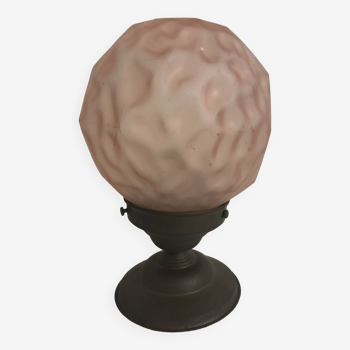 Plafonnier Applique Globe en verre Rose Art Déco