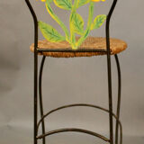 Set of 3 sunflower decorated bar stools