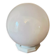 Vintage table lamp opaline ball and earthenware base