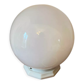 Vintage table lamp opaline ball and earthenware base