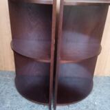 Pair of art deco style mahogany corner cabinets