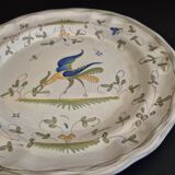 2 plates Signed Martres Tolosane Bird