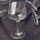 6 flower-engraved crystal stemmed glasses, aperitif or digestive, 1970s