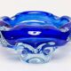 Artistic blue glass ashtray bowl from the mid-20th century, Italy, 1970s.