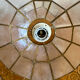 Vintage mother-of-pearl and brass pendant light