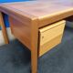 Vintage Scandinavian elm executive desk
